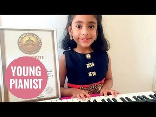 Girl masters 85 piano songs - aged just FOUR