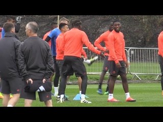 Manchester United Team Training Ahead Of Their Europa League Game Against Zorya Luhansk