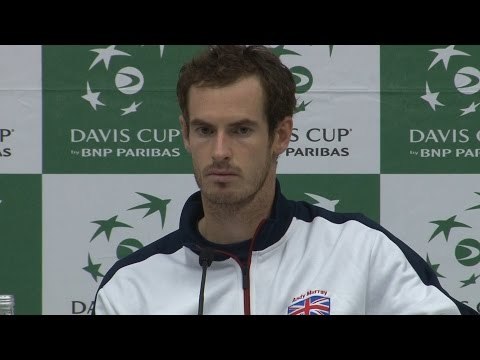 Davis Cup - Andy Murray Reacts To His Defeat To Juan Martin Del Potro