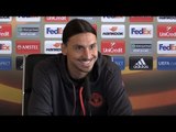 Zlatan Ibrahimovic Full Pre-Match Press Conference - Manchester United v Feyenoord - Europa League