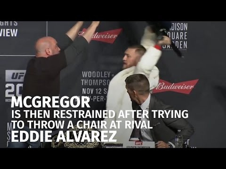 Conor Mcgregor & Eddie Alvarez Nearly Come To B...