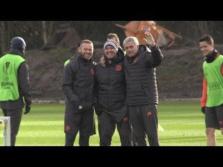 Manchester United Squad Train Ahead Of Their Europa League Match Against Feyenoord