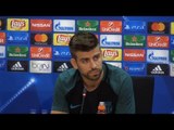 Gerard Pique Full Pre-Match Press Conference - Barcelona v Manchester City - Champions League