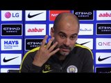 Pep Guardiola Pre-Match Press Conference - Burnley v Manchester City - Embargo Extras