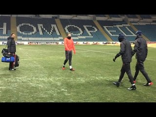 Man United Prepare To Train On FROZEN Pitch Ahead Of Vital Europa League Match Against Zorya Luhansk
