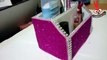 DIY - Crafts . How to Make a Cardboard Desk Organizer + Tutorial .