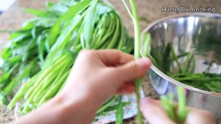 Cách luộc & xào Rau Muống ngon - Stir-fried Water Spinach