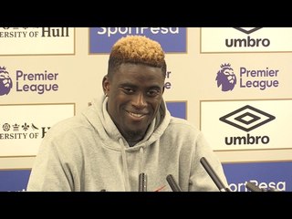 Alfred N'Diaye Pre-Match Press Conference - Arsenal v Hull - Embargo Extras