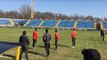 FC Rostov v Manchester United - Players Inspect Poor Playing Surface Ahead Of Europa League Match