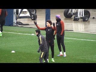 Manchester City Players Train Ahead Of Champions League Away Match Against Monaco