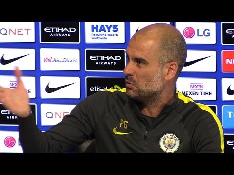 Pep Guardiola Pre-Match Press Conference - Arsenal v Manchester City - Embargo Extras