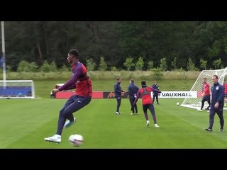 England Squad Train Ahead Of World Cup Qualifier Against Scotland