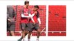 Alexis Sanchez Kisses Arsenal Badge During Open Emirates Training Session