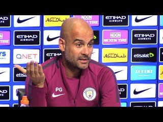 Pep Guardiola Pre-Match Press Conference - Leicester v Manchester City - Embargo Extras