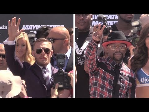 Floyd Mayweather & Conor McGregor Grand Arrivals In Las Vegas