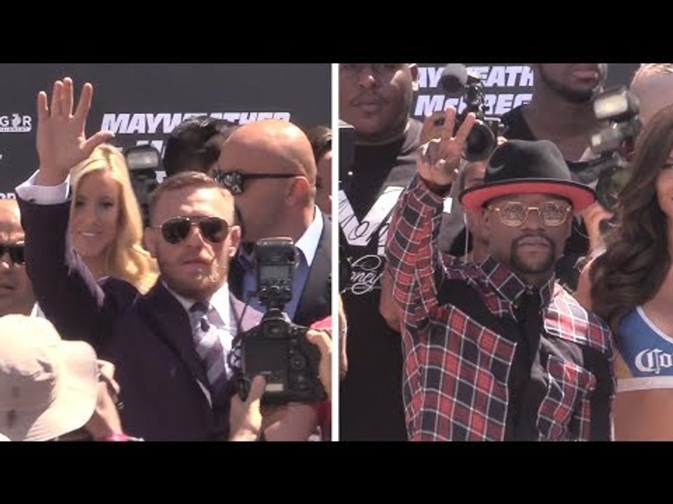 Floyd Mayweather & Conor McGregor Grand Arrivals In Las Vegas