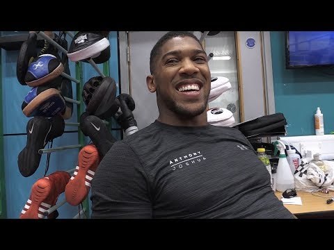 Anthony Joshua Sparring & Interview Ahead Of Carlos Takam Fight