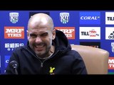 West Brom 2-3 Manchester City - Pep Guardiola Post Match Press Conference - Embargo Extras
