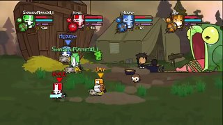 Lets Play Castle Crashers [4-Player] #8 - Its a Three-Way Battle