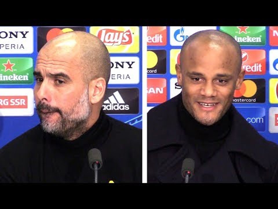Pep Guardiola & Vincent Kompany Full Pre-Match Press Conference - Basel v Manchester City