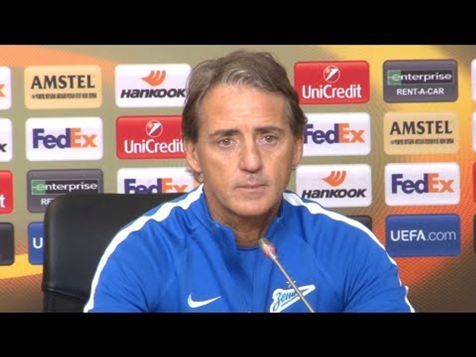 Roberto Mancini Pre-Match Press Conference - Zenit v Celtic - Europa League