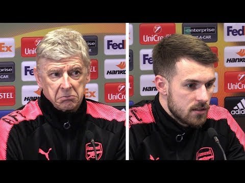 Arsene Wenger & Aaron Ramsey Pre-Match Press Conference - Arsenal v AC Milan - Europa League
