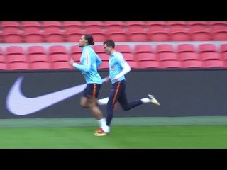 Netherlands Train Before England Clash