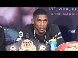 Anthony Joshua 'Prepared For Twelve Round Fight' With Joseph Parker
