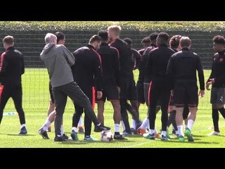 Arsenal Train Ahead Of Atletico Madrid Europa League Semi-Final Clash