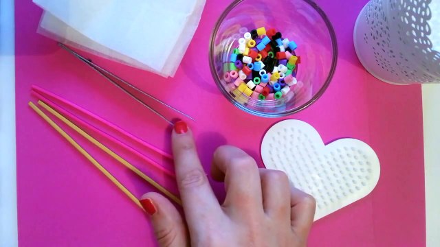 ♡ DIY Déco Saint Valentin avec des perles à repasser