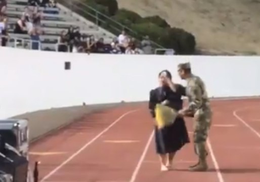 Soldier Deployed in South Korea Surprises Sister at High School Graduation