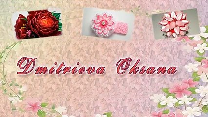 DIY.Kanzashi flower tutorial.Satin ribbon flower.Hairpin.Flower kanzashi.
