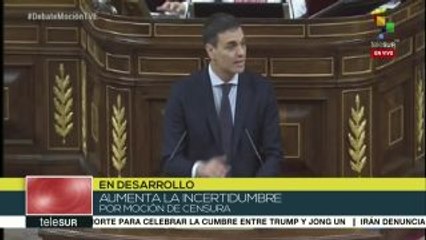 Congreso de España votará este viernes la moción de censura a Rajoy