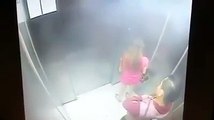 A boy & Girl caught while dating in public lift..