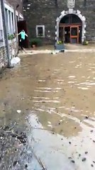 Le restaurant du Moulin du Val-Dieu inondé à Aubel