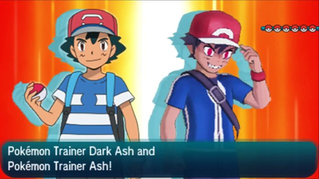 Pokemon Sun and Moon Champion Ash Vs Dark Ash and Ash