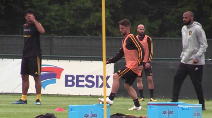 Dernier entrainement des Diables avant la rencontre face au Portugal