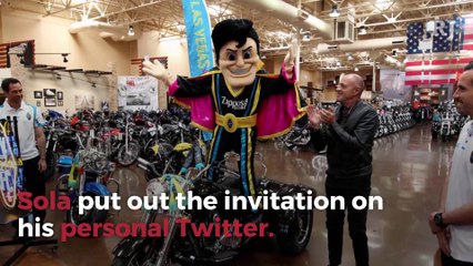 Lights FC technical director Jose Luis Sanchez Sola grabs drinks with fans