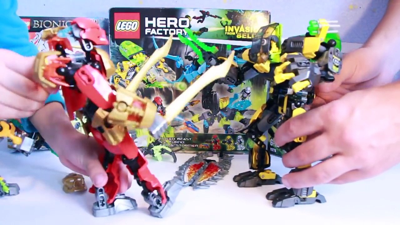 LEGO - Evo XL and Tahu. Встреча Ево XL и Таху бионикл.