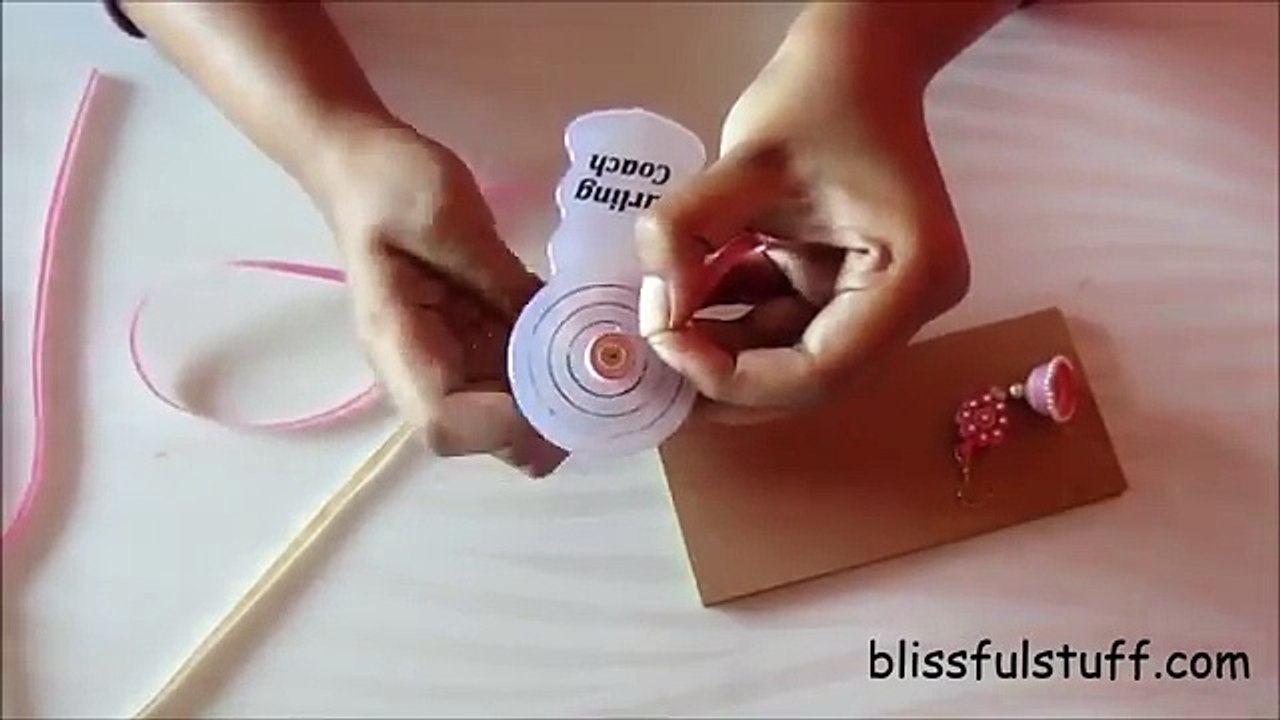 DIY- How to make Paper Quilled Jhumka, paper quilling earring tutorial