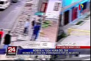 San Juan de Miraflores: delincuente arrastra a mujer para robarle la cartera