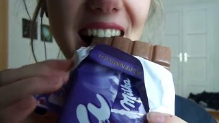 ASMR: CHOCOLATE EATING (Milka & Milka Toffee/Hazelnut)