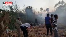 السيطرة على حريق هائل بالزراعات فى قرية الطليحات بسوهاج
