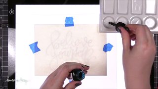 Watercolor Brush Lettering Using a Light Pad