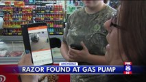 Razor Blade Taped to Gas Pump Prompts Warning from Police