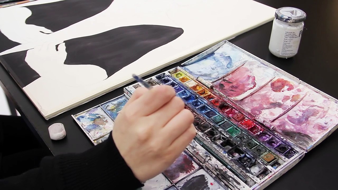 another one (inside the shell) - watercolor painting