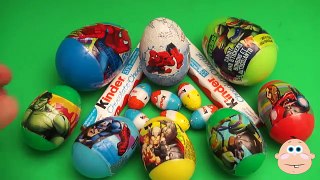 Brand New Collection of Superhero Surprise Eggs! Opening Spider-Man Avengers Ninja Turtle Eggs