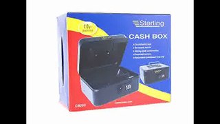 [- Sterling CB02C BK 8-inch Combination Lock Cash Box, Black  -]