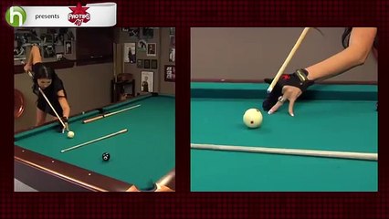 Billiards tips: How to jump a pool ball with Jeanette Lee