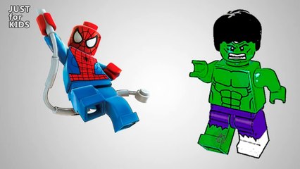 LEGO Hulk and Spiderman - Coloring Page - LETs COLOR - Part 2
